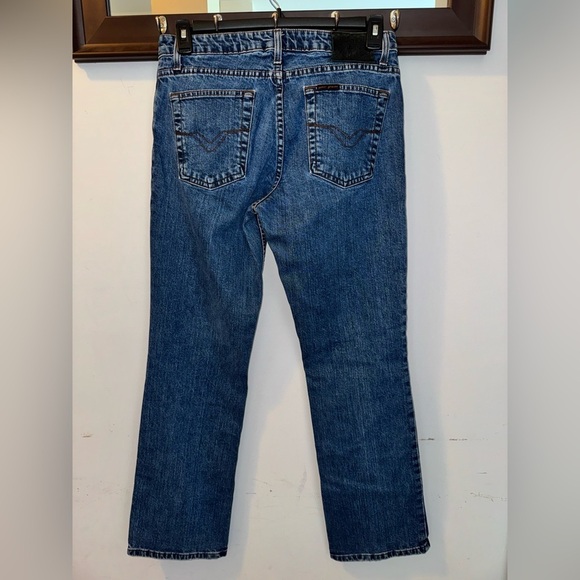 Harley-Davidson Ladies Classic Blue Denim Bootcut Jeans Size 10 - Picture 3 of 9